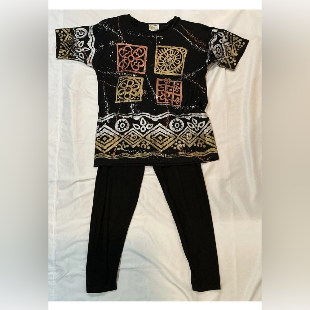 Copa Cabana Artwear Vintage NWT Hand Painted Missy One Size Fits Most Outfit